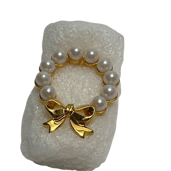 Penguin Family Brooch & Gold Wreath Pin With Faux Pearls A342 - Picture 9 of 10